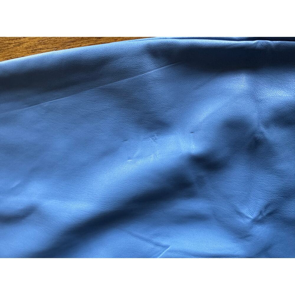Maree Pour Toi Blue Faux Leather Wrap Skirt Size 12 - Picture 11 of 15